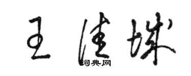 駱恆光王佳城草書個性簽名怎么寫