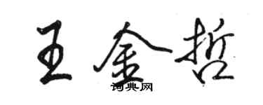 駱恆光王金哲行書個性簽名怎么寫