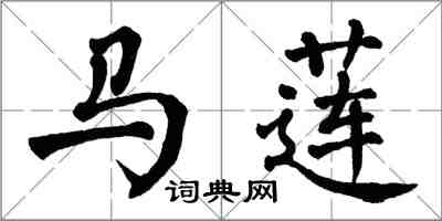 翁闓運馬蓮楷書怎么寫