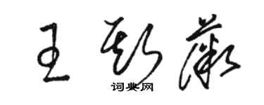 駱恆光王斯薇草書個性簽名怎么寫