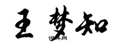 胡問遂王夢知行書個性簽名怎么寫