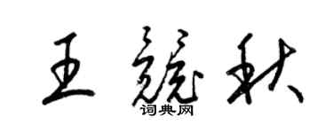 梁錦英王競秋草書個性簽名怎么寫