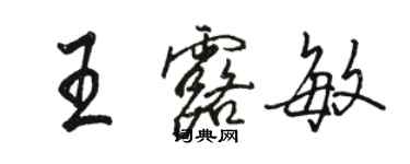 駱恆光王露敏行書個性簽名怎么寫