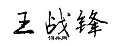 曾慶福王戰鋒行書個性簽名怎么寫