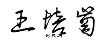 曾慶福王培崗草書個性簽名怎么寫