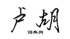 駱恆光盧胡行書個性簽名怎么寫