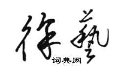 駱恆光徐藝草書個性簽名怎么寫