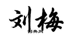 胡問遂劉梅行書個性簽名怎么寫