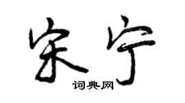 曾慶福宋寧行書個性簽名怎么寫
