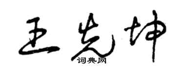 曾慶福王先坤草書個性簽名怎么寫