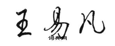 駱恆光王易凡行書個性簽名怎么寫