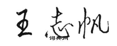 駱恆光王志帆行書個性簽名怎么寫