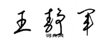 梁錦英王靜軍草書個性簽名怎么寫