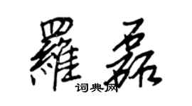 王正良羅磊行書個性簽名怎么寫