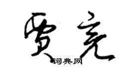 曾慶福賈亮草書個性簽名怎么寫