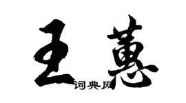 胡問遂王蕙行書個性簽名怎么寫