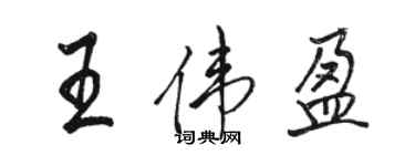 駱恆光王偉盈行書個性簽名怎么寫