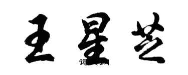 胡問遂王星芝行書個性簽名怎么寫