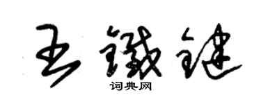 朱錫榮王鐵鍵草書個性簽名怎么寫