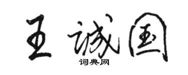 駱恆光王誠國行書個性簽名怎么寫