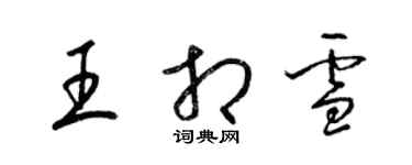 梁錦英王相雪草書個性簽名怎么寫