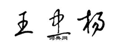 梁錦英王忠楊草書個性簽名怎么寫