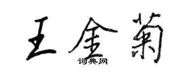 王正良王金菊行書個性簽名怎么寫
