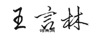 駱恆光王言林行書個性簽名怎么寫