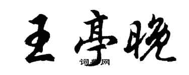胡問遂王亭晚行書個性簽名怎么寫
