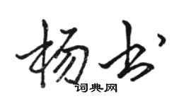 駱恆光楊書行書個性簽名怎么寫