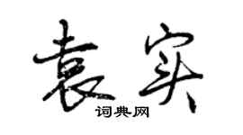 曾慶福袁實行書個性簽名怎么寫