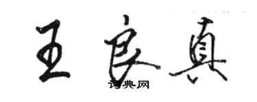 駱恆光王良真行書個性簽名怎么寫