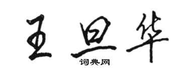 駱恆光王旦華行書個性簽名怎么寫