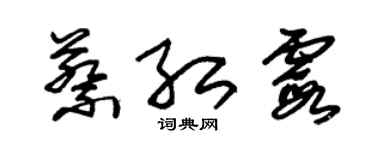 朱錫榮蔡紅霞草書個性簽名怎么寫