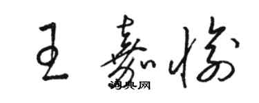 駱恆光王嘉愉草書個性簽名怎么寫