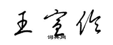 梁錦英王宣伶草書個性簽名怎么寫