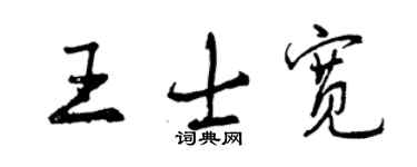 曾慶福王士寬行書個性簽名怎么寫
