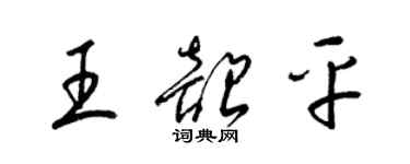 梁錦英王韶平草書個性簽名怎么寫