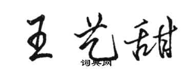 駱恆光王藝甜行書個性簽名怎么寫
