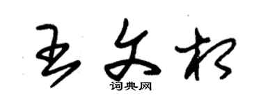 朱錫榮王文相草書個性簽名怎么寫