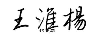 王正良王淮楊行書個性簽名怎么寫
