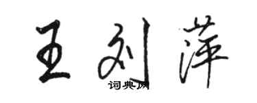 駱恆光王劉萍行書個性簽名怎么寫