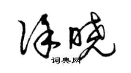 曾慶福徐曉草書個性簽名怎么寫