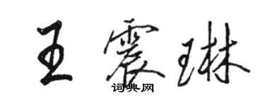 駱恆光王震琳行書個性簽名怎么寫