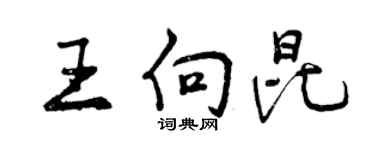 曾慶福王向昆行書個性簽名怎么寫