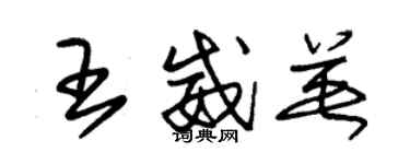 朱錫榮王威英草書個性簽名怎么寫