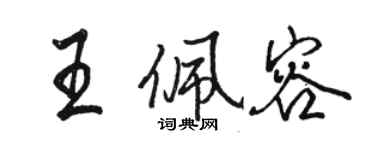 駱恆光王佩容行書個性簽名怎么寫