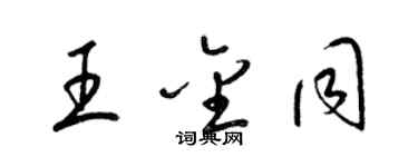 梁錦英王金同草書個性簽名怎么寫