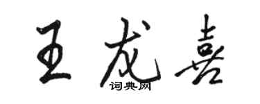 駱恆光王龍喜行書個性簽名怎么寫