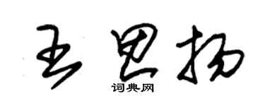 朱錫榮王思揚草書個性簽名怎么寫